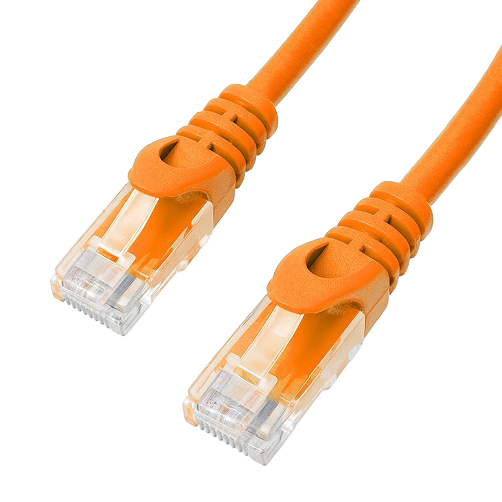 Assynia Cat6 U/UTP Slimline Patch Lead, LSZH, 0.3m, Orange